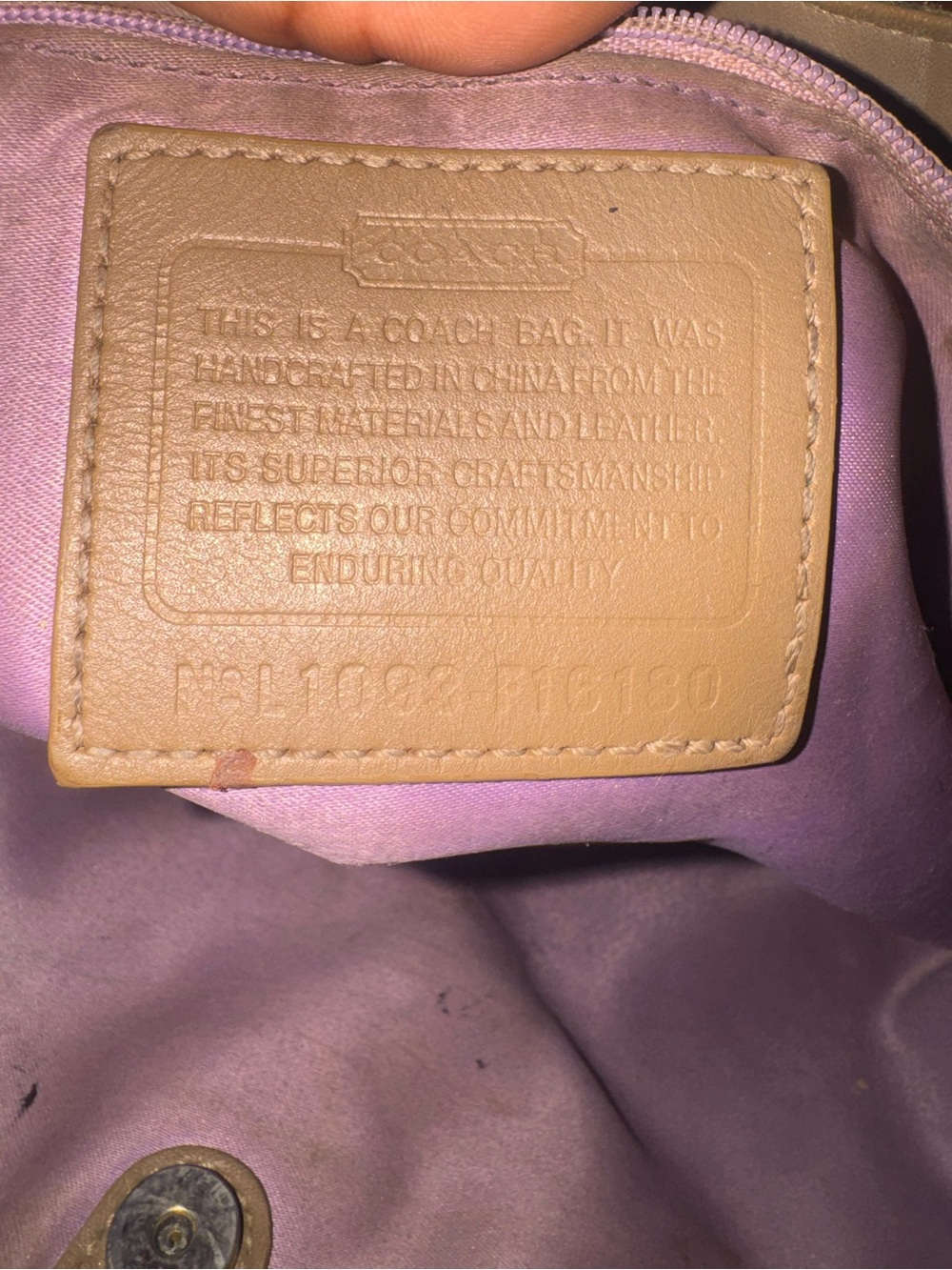 Coach Circle Appliqué Signature Tote in Brown and Gold Metallics - Picture 7 of 7
